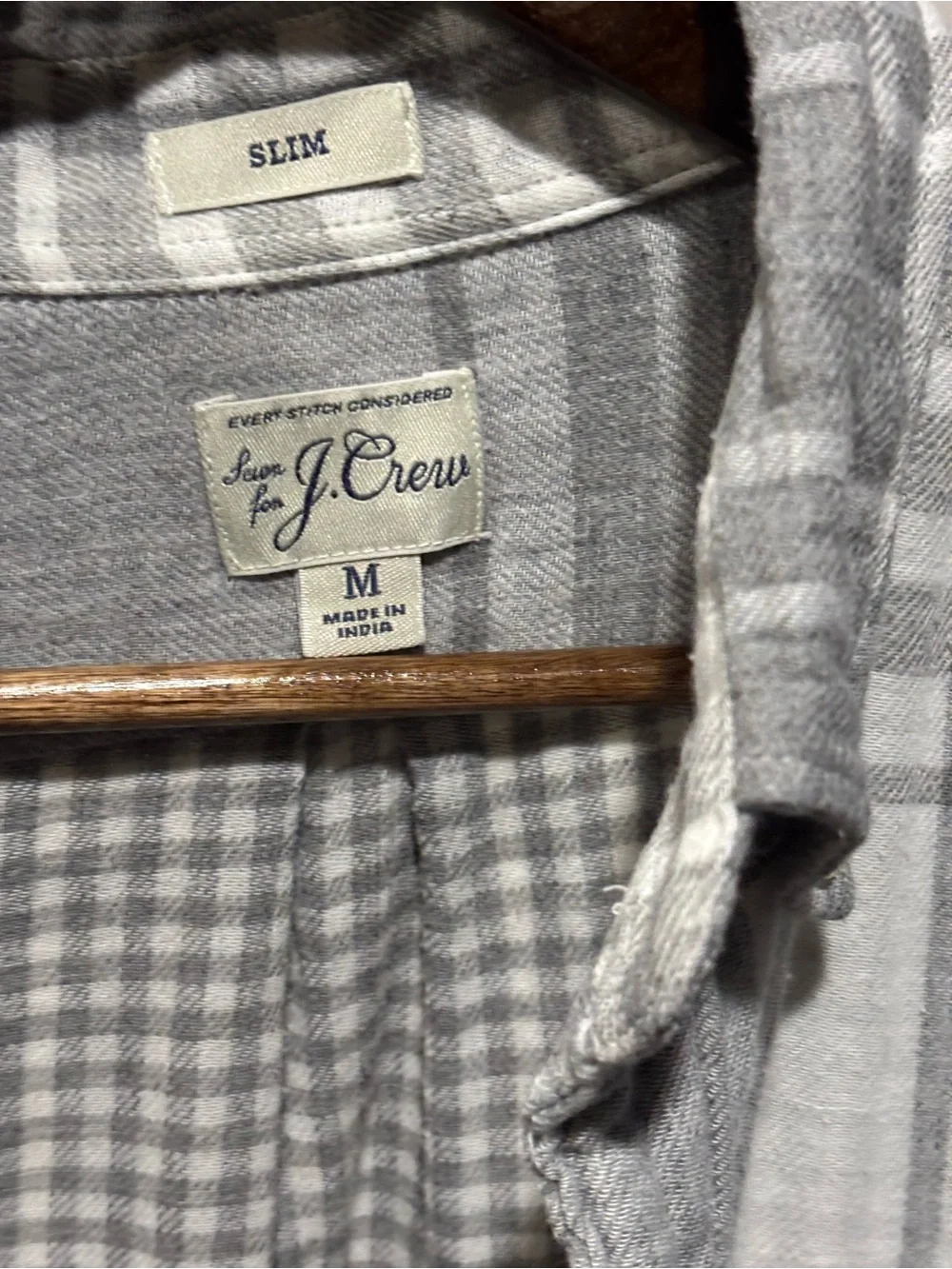 J. Crew Slim Men's Gray Flannel Shirt